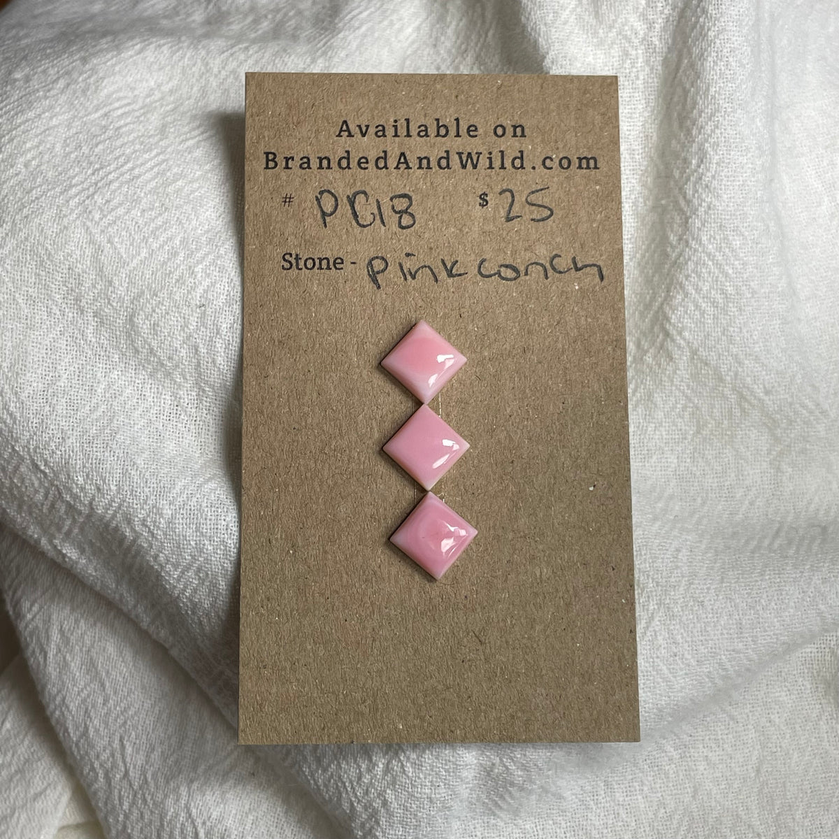 Pink Conch Cabochon - PC18 DD7A749A-E2E1-4B7C-9E3D-F5E5885A3B70 Brandedandwild.com