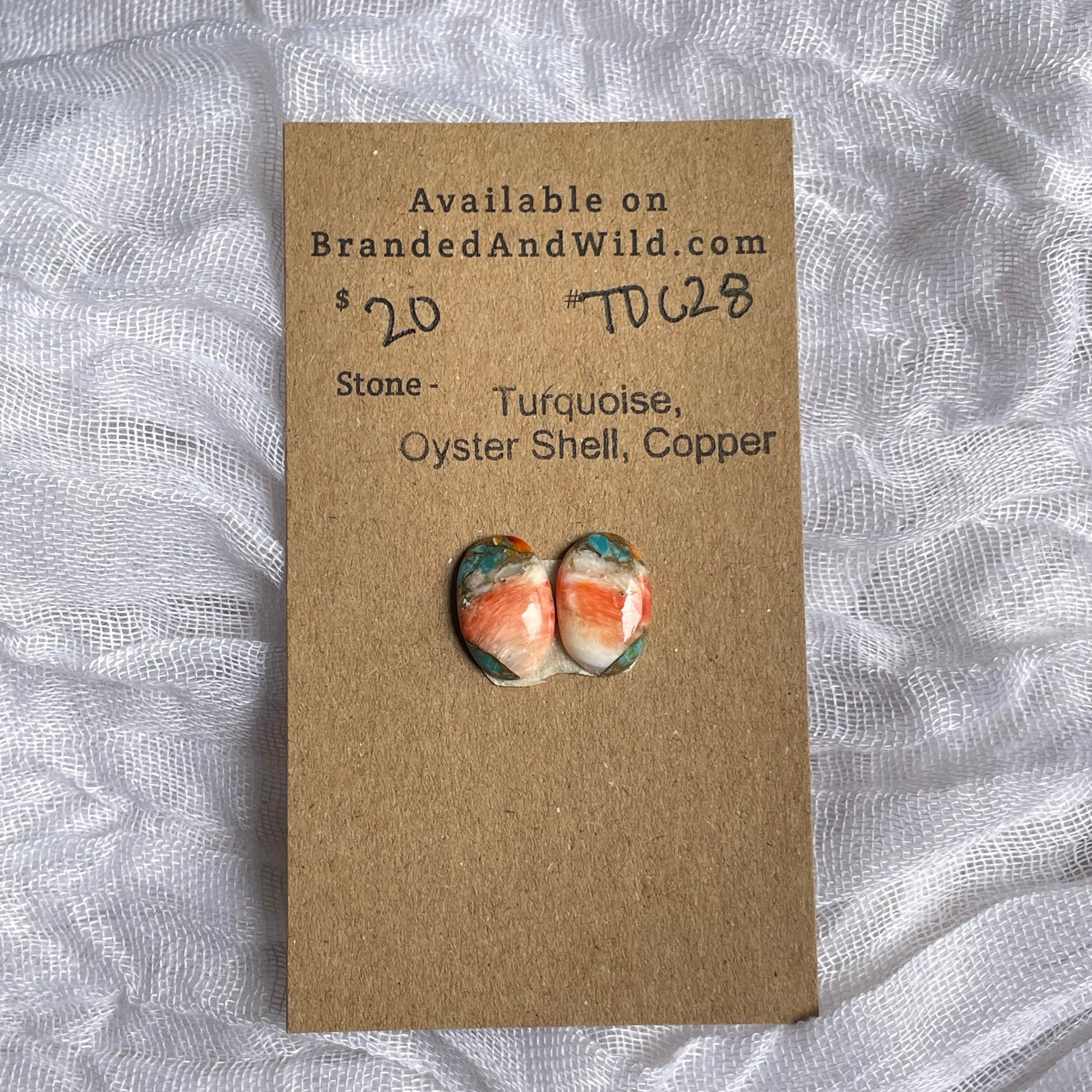 Turquoise, Oyster Shell, Copper Cabochon - TOC28 DD7D1BAB-49E2-4608-86EB-3655E2876C39 Brandedandwild.com