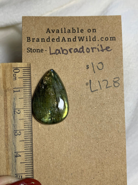 Labradorite Cabochon - L128 DD7E92CA-5C65-4329-89E6-B55D3E057096 Brandedandwild.com