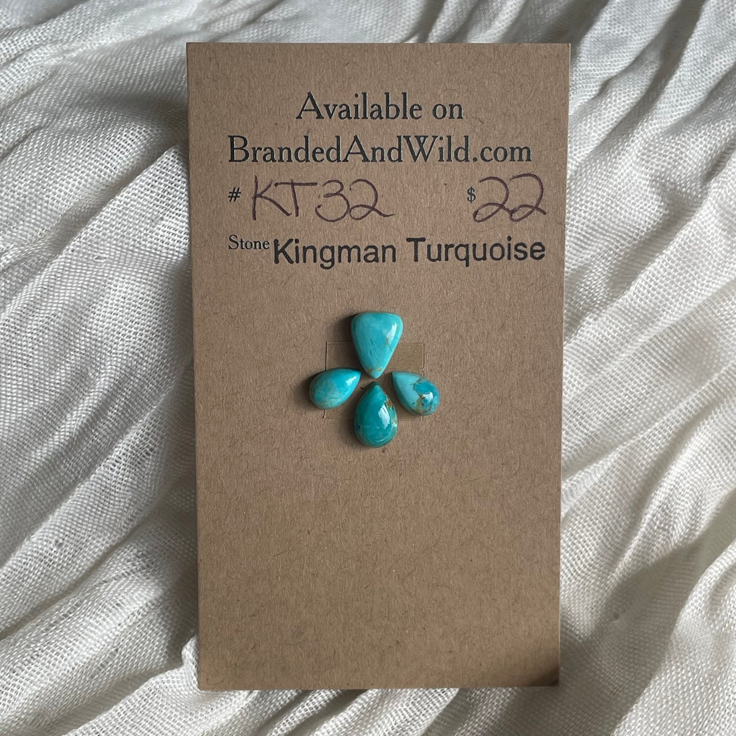 Kingman Turquoise Cabochon - KT32 DD7FCBA3-A277-4BD9-9114-93694F158820 Brandedandwild.com