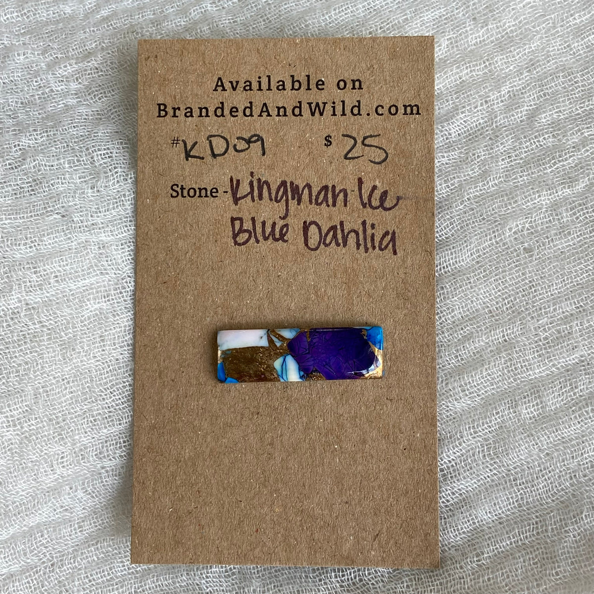 Kingman Ice Blue Dahlia Cabochon - KD09