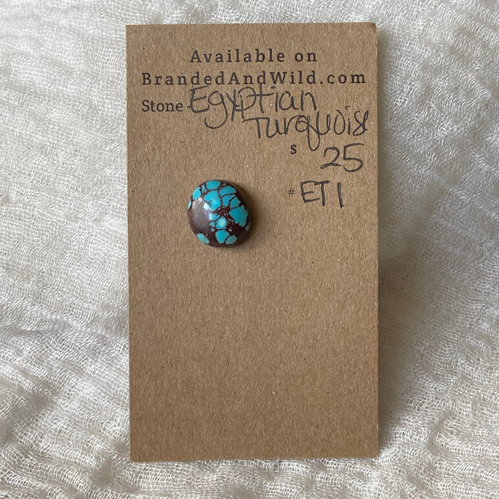 Egyptian Turquoise Cabochon - ET1 DDAA43B1-6D26-4CDB-AB92-DD98A14B54F2 Brandedandwild.com
