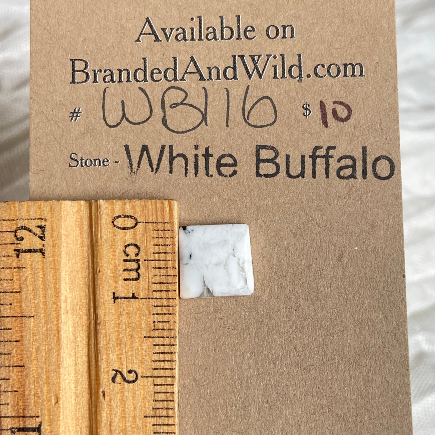 White Buffalo Cabochon - WB116 DDADA252-8963-407B-B3A9-748805817C0F Brandedandwild.com