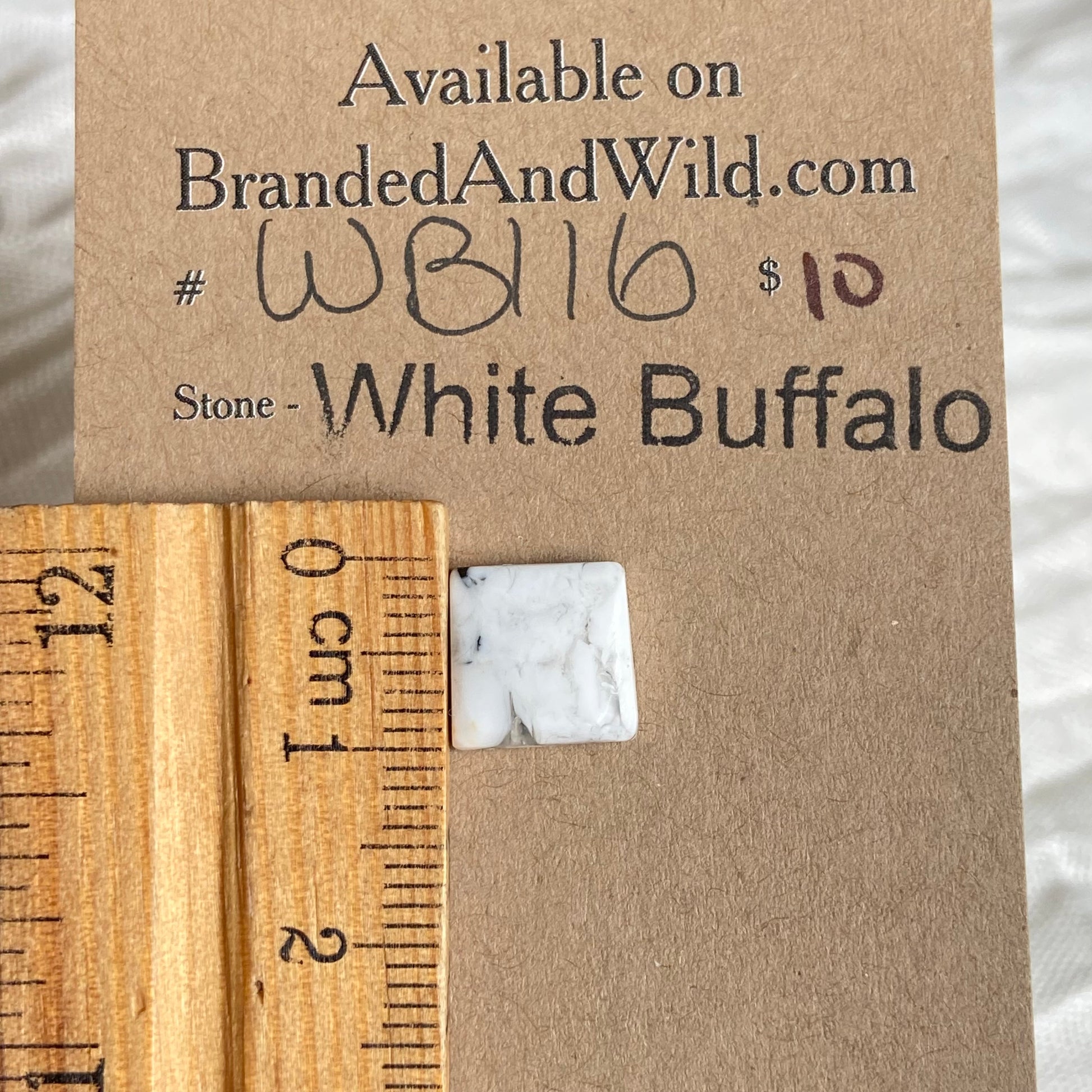 White Buffalo Cabochon - WB116 DDADA252-8963-407B-B3A9-748805817C0F Brandedandwild.com