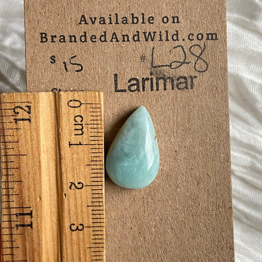 Larimar Cabochon - L28 DDB4A10C-ACA0-4800-AD9C-16817B493E75 Brandedandwild.com