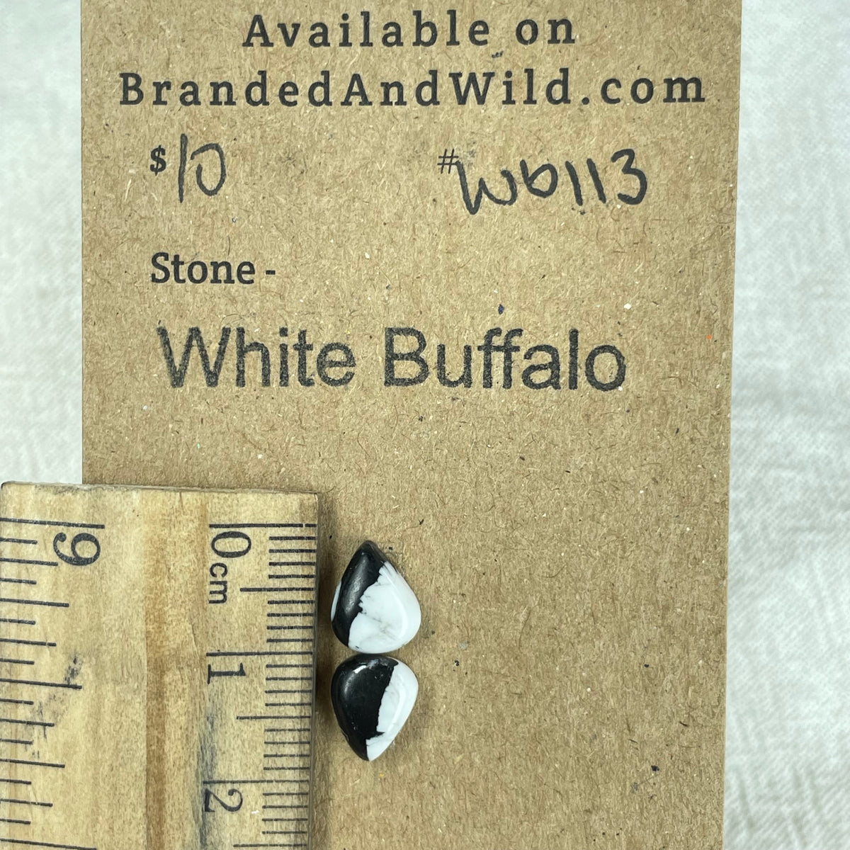 White Buffalo Cabochon - WB113 DDB56603-65FF-472F-AF0D-3695798B41A9 Brandedandwild.com