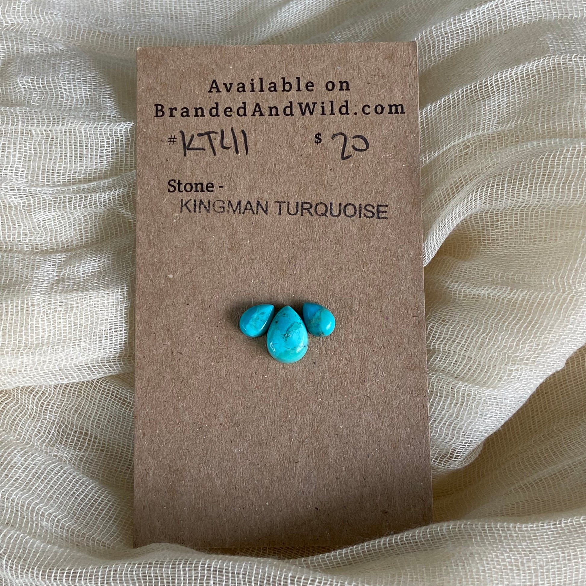 Kingman Turquoise Cabochon - KT41 DDB84D86-624E-4827-A807-9461F58EBFA4 Brandedandwild.com