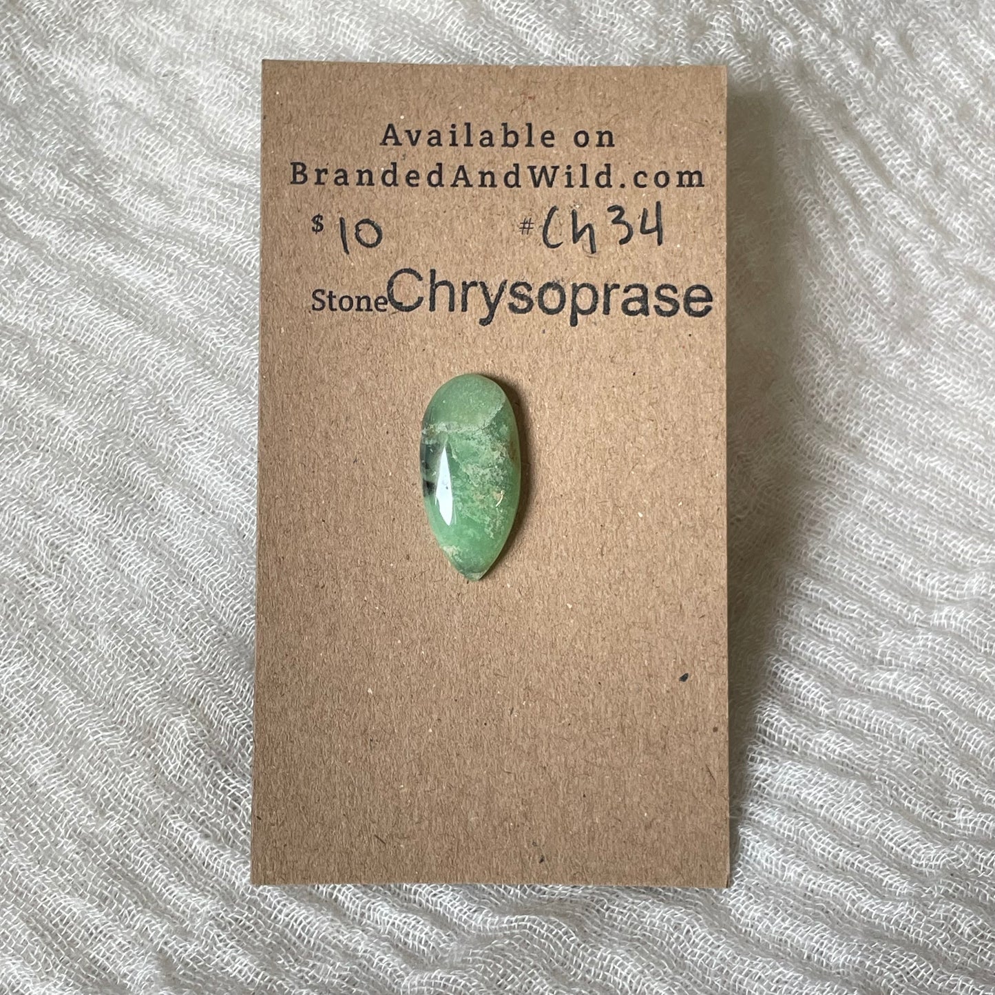 Chrysoprase Cabochon - Ch34 DDC6D679-5232-4B0F-984F-056D28E178A2 Brandedandwild.com