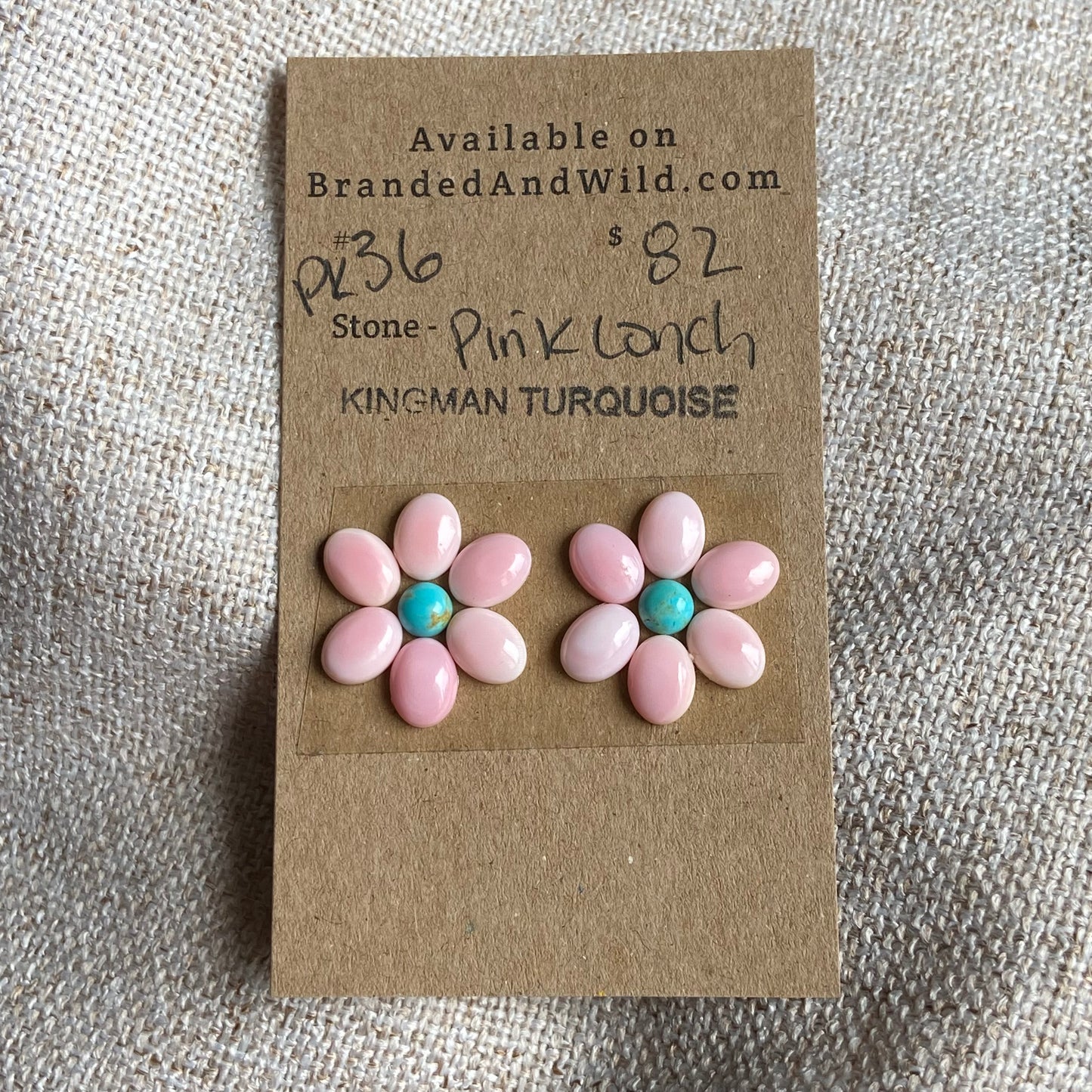 Pink Conch / Kingman Cabochon - PK36