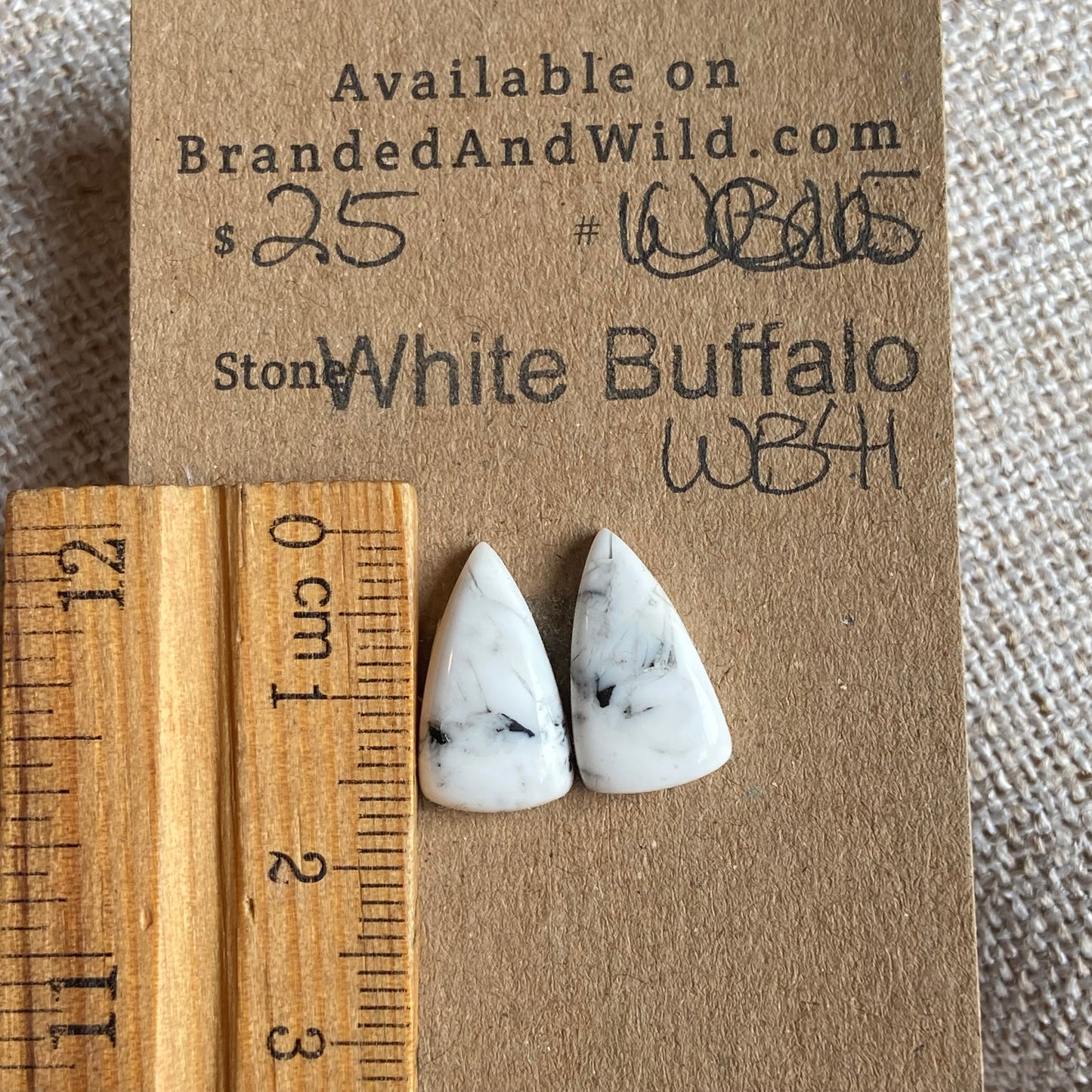 White Buffalo Cabochon - WB41 DDDEE9E3-55AC-46B2-9F3C-79B3B2A8DD16 Brandedandwild.com