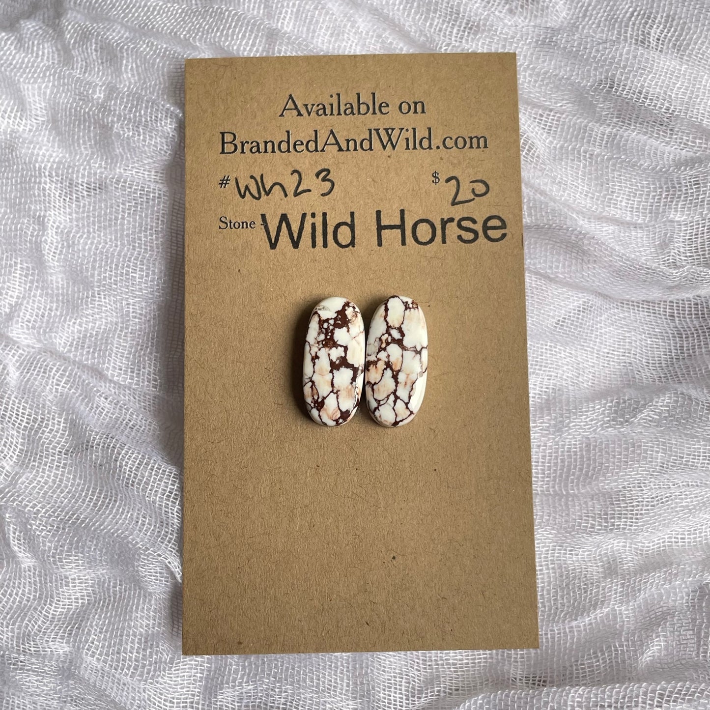 Wild Horse Cabochon - WH23 DDE24E5A-8842-4EFD-AB01-C1A7F4B35CDF Brandedandwild.com