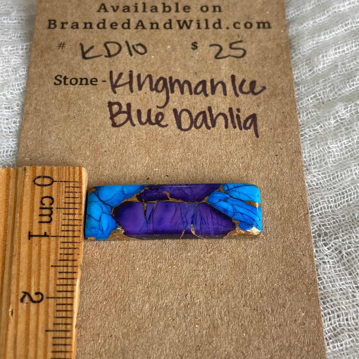 Kingman Ice Blue Dahlia Cabochon - KD10