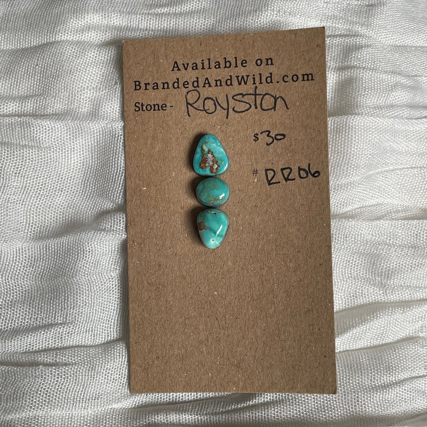 Royston Ribbon Turquoise Cabochon RR06 DDF1E99C-427A-49F6-9538-E8E984C93086 Brandedandwild.com