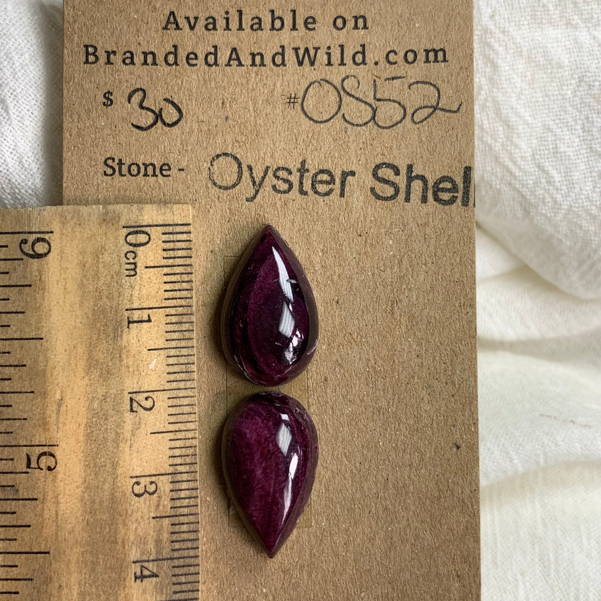Oyster Shell Cabochon - OS52 DE017A2E-B4E3-477F-99E9-BD6DF7D61879 Brandedandwild.com