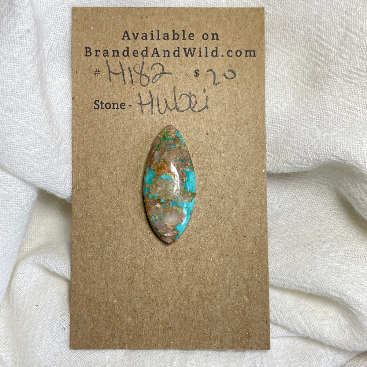 Hubei Turquoise Cabochon - H182 DE0F4E3C-659B-44BF-96E4-15A530E97CE5 Brandedandwild.com