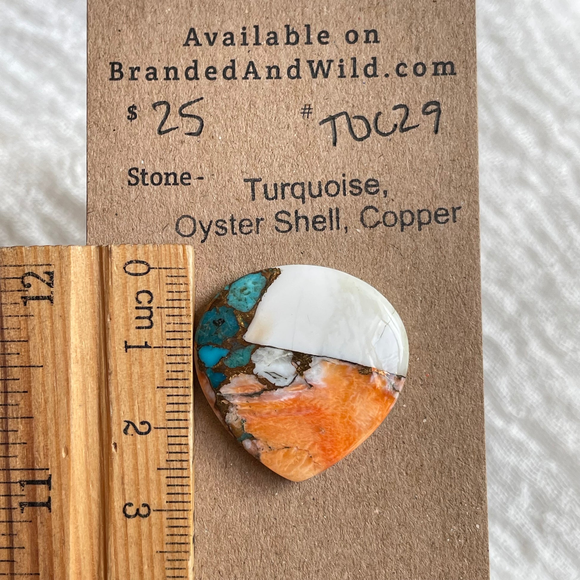 Turquoise, Oystershell, Copper Cabochon - TOC29 DE18978C-684E-4C1B-9922-0ABB17E6BFCE Brandedandwild.com