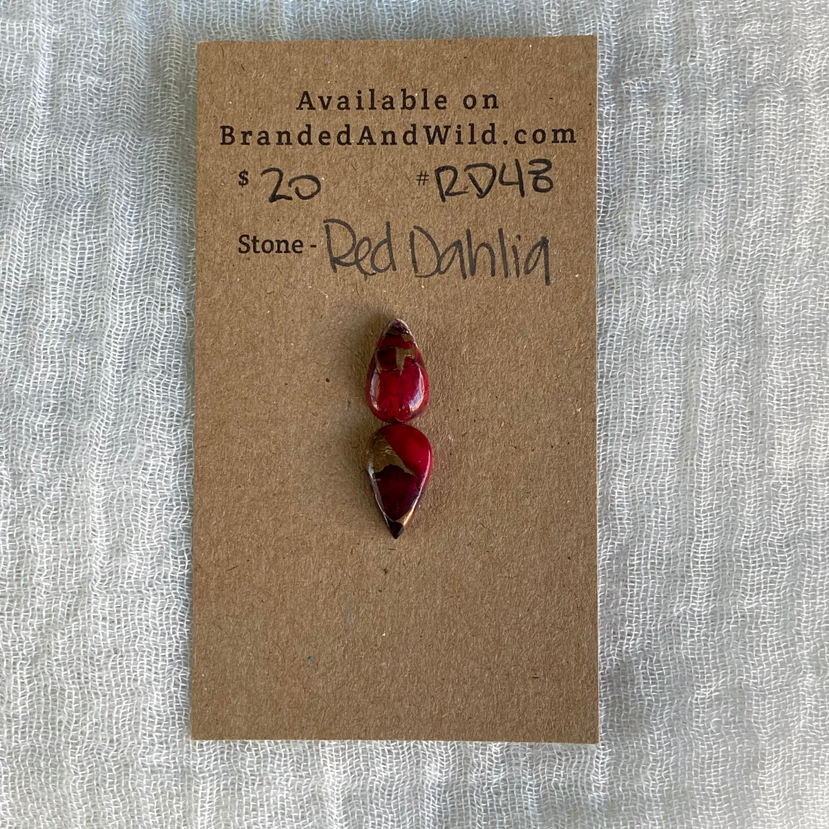 Red Dahlia Cabochon - RD48