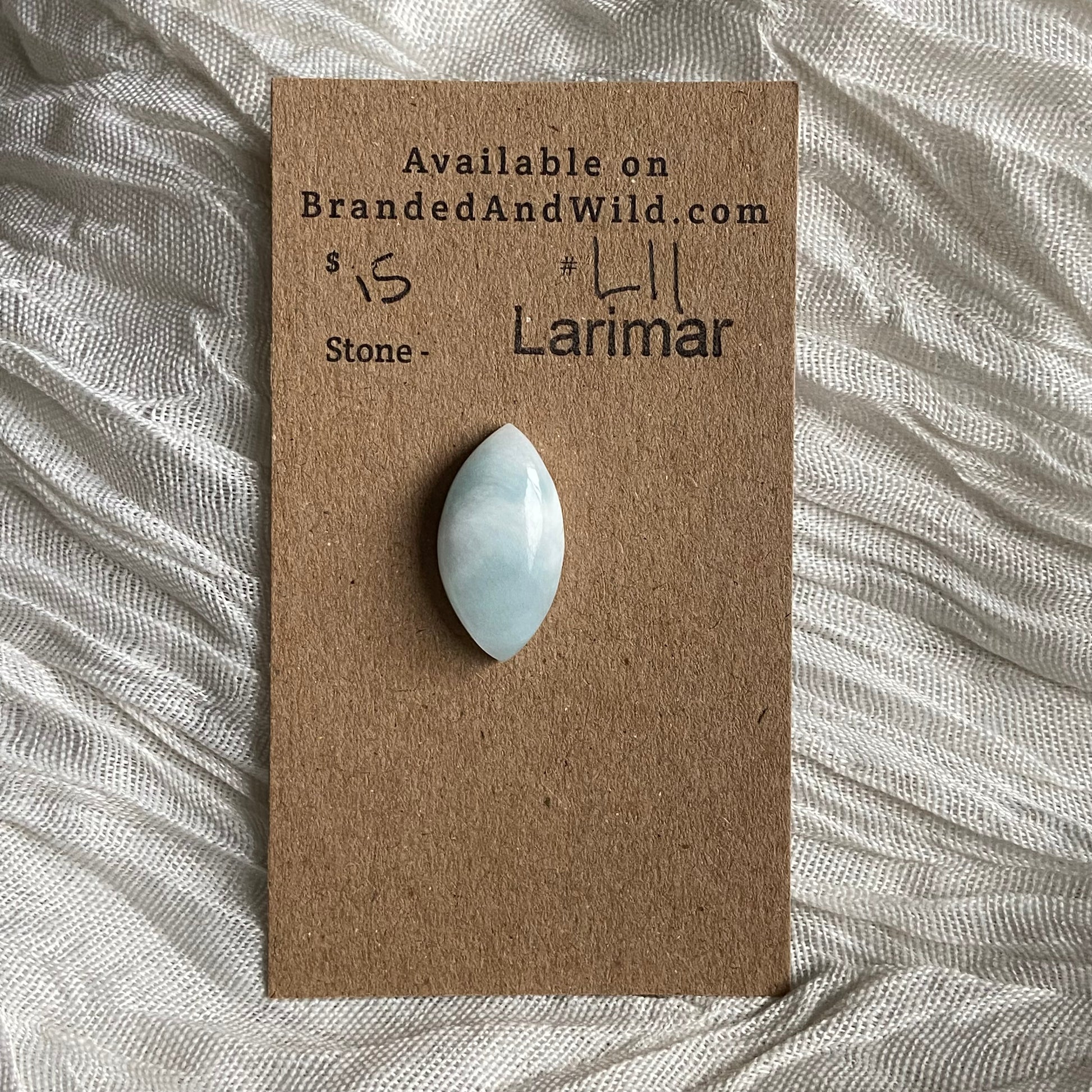 Larimar Cabochon - L11 DE52EF6C-BB26-4B0C-A8CB-26701F63B312 Brandedandwild.com