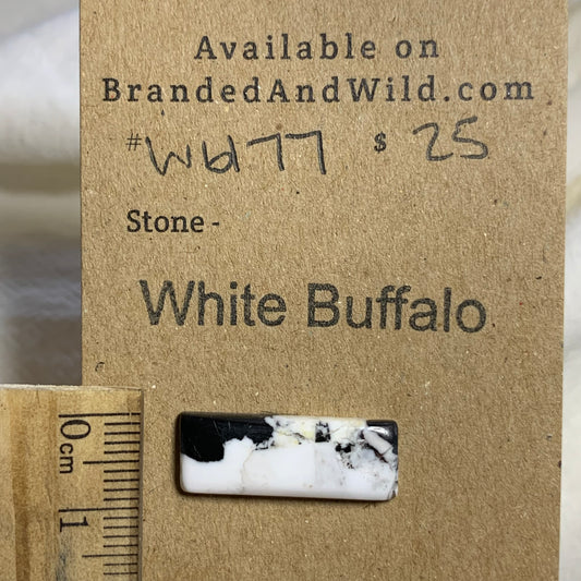 White Buffalo Cabochon - WB177 DE5714E4-A79B-4E30-B019-426C7F5A791C Brandedandwild.com