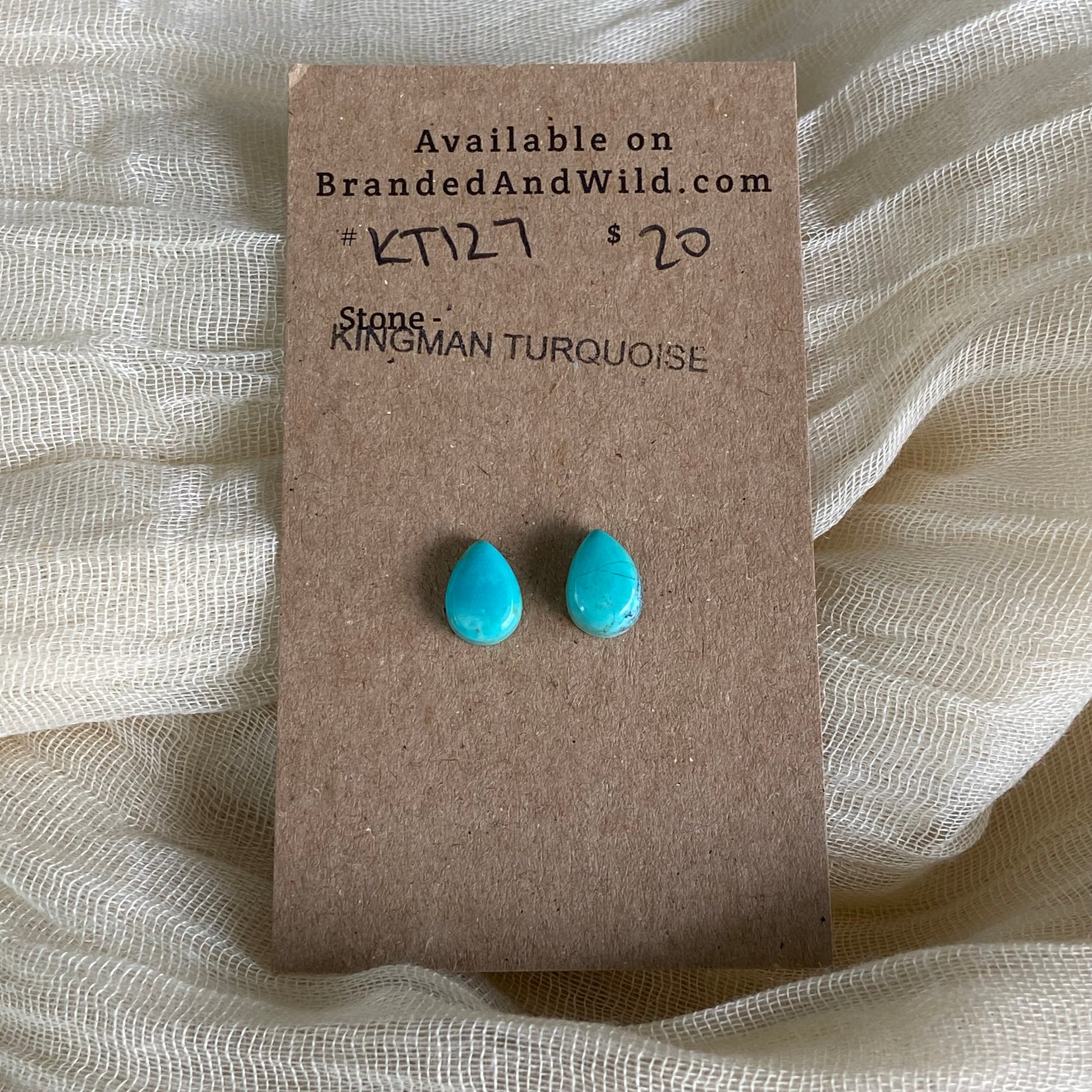 Kingman Turquoise Cabochon - KT127 DE6AB48C-4DBB-461D-95A3-62A4AF4C66E9 Brandedandwild.com