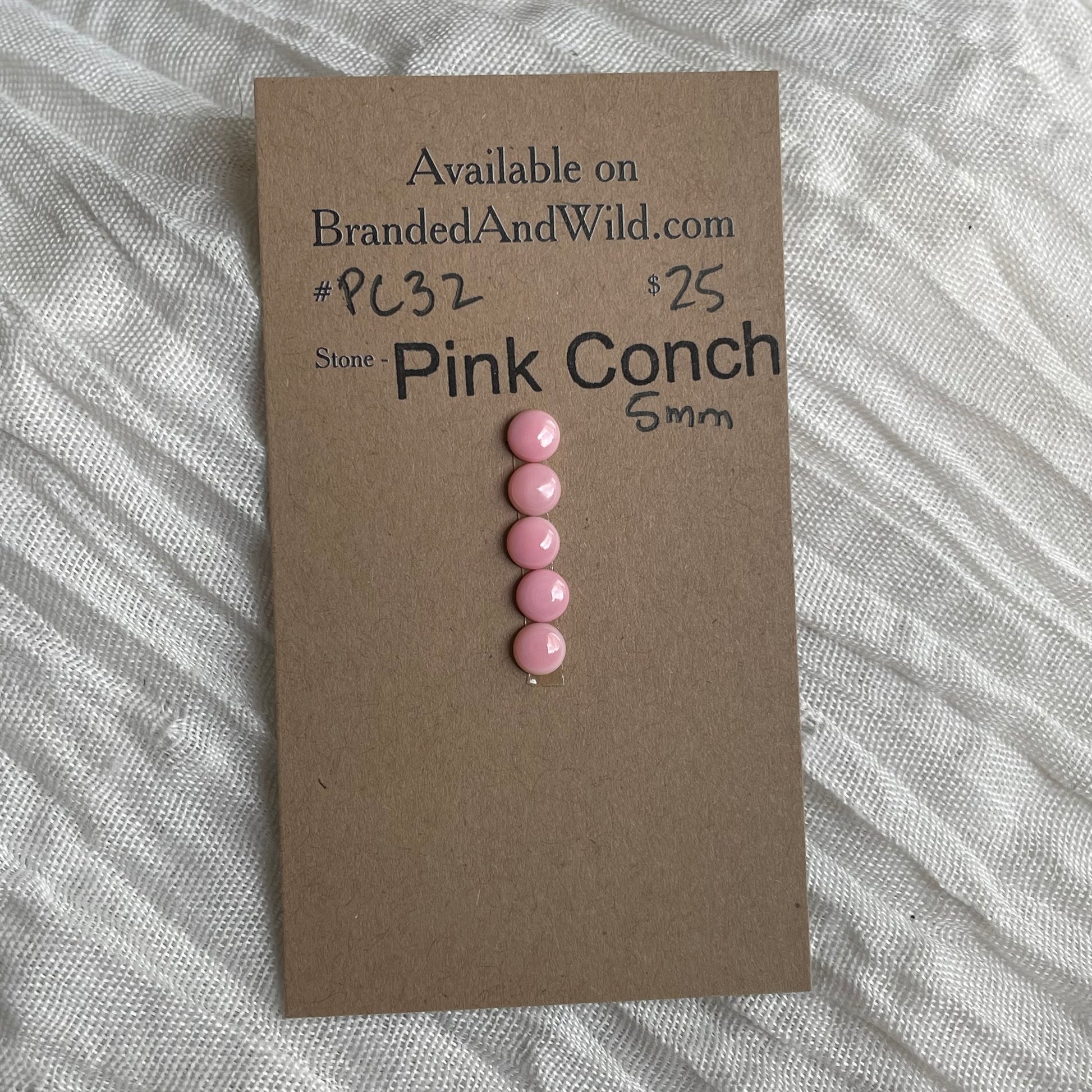 Pink Conch Cabochon - PC32 DE6CDF52-2A98-4D50-916D-266AC5C303E0 Brandedandwild.com