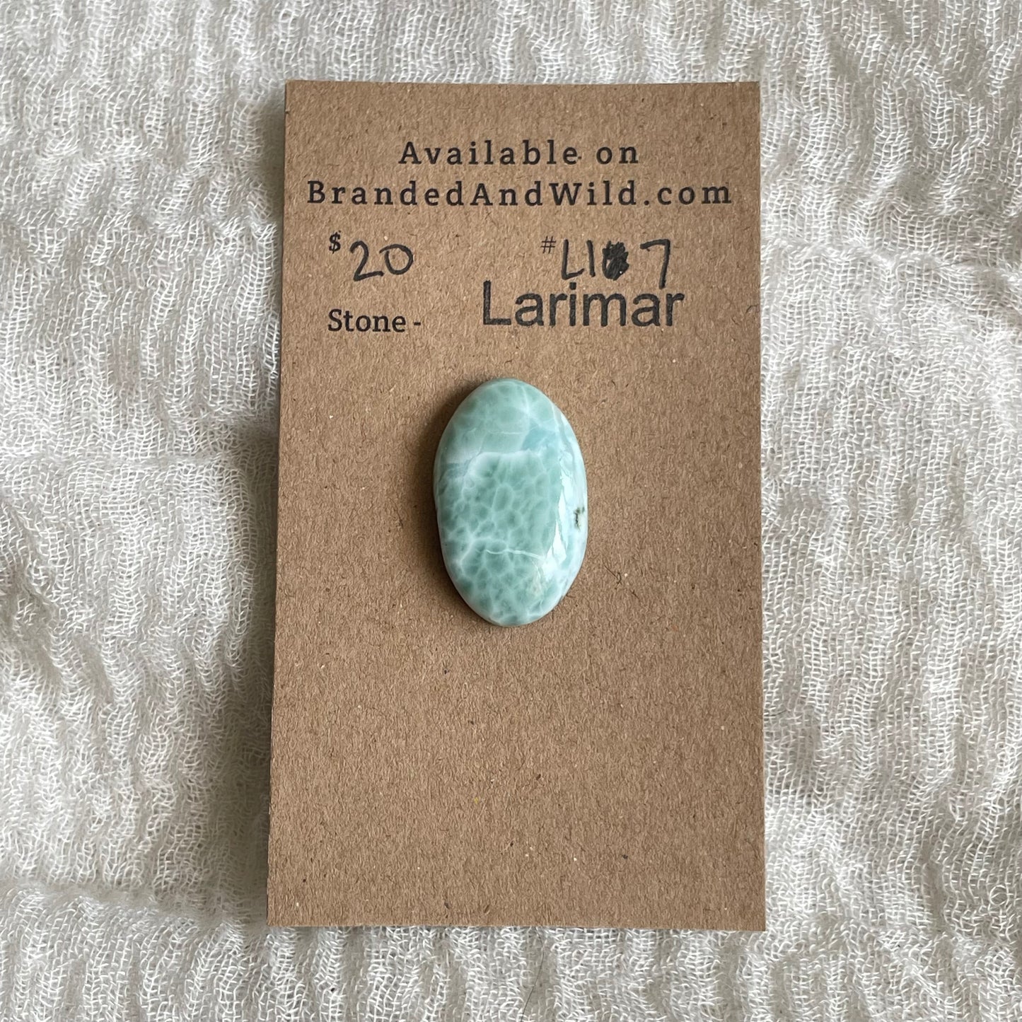 Larimar Cabochon - L17 DE847880-C7DA-4E5E-9BAE-FC515E4BBD48 Brandedandwild.com