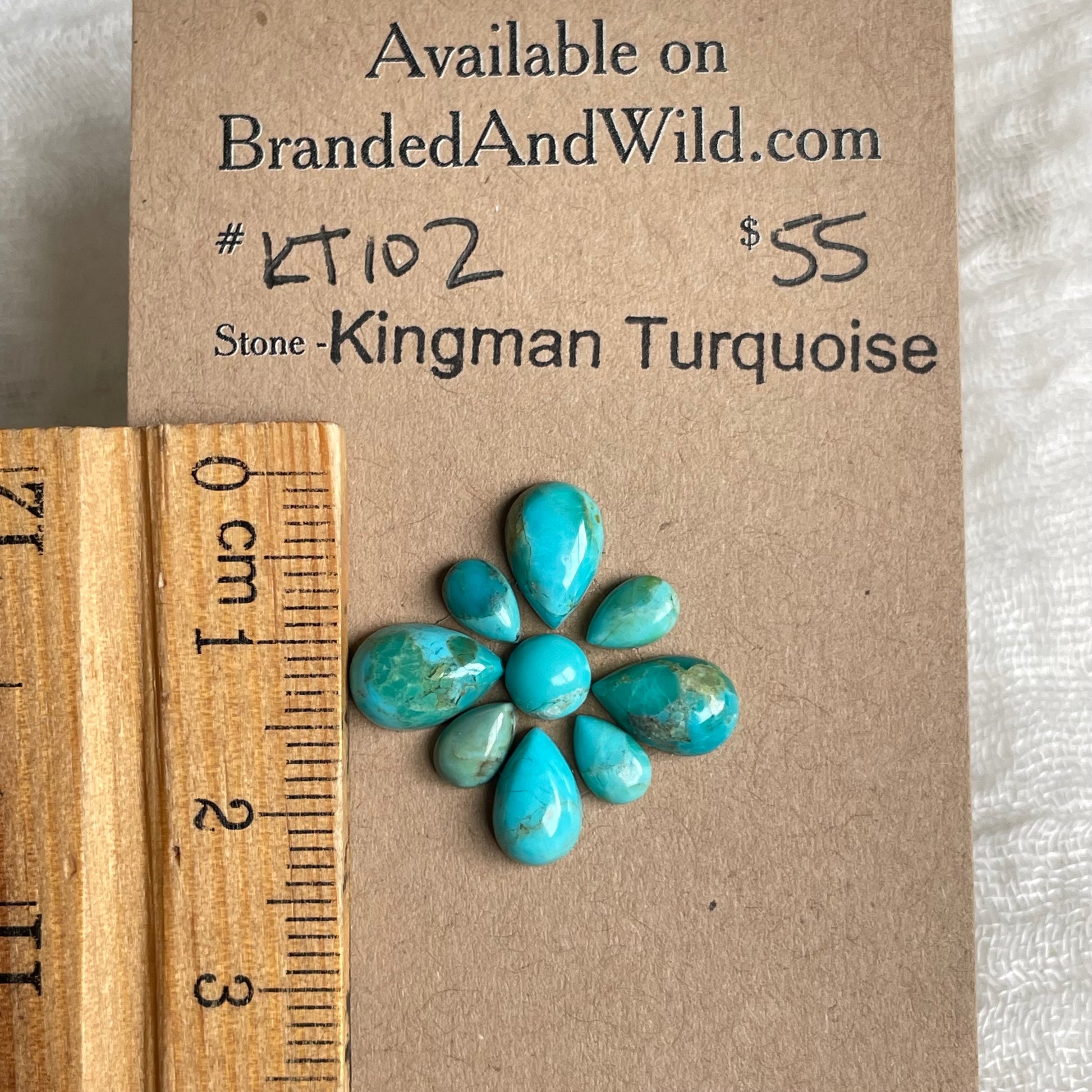 Kingman Turquoise Cabochon - KT102 DED591CA-645D-4C20-B3CE-00E222055412 Brandedandwild.com
