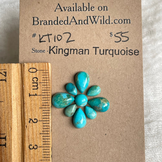 Kingman Turquoise Cabochon - KT102 DED591CA-645D-4C20-B3CE-00E222055412 Brandedandwild.com