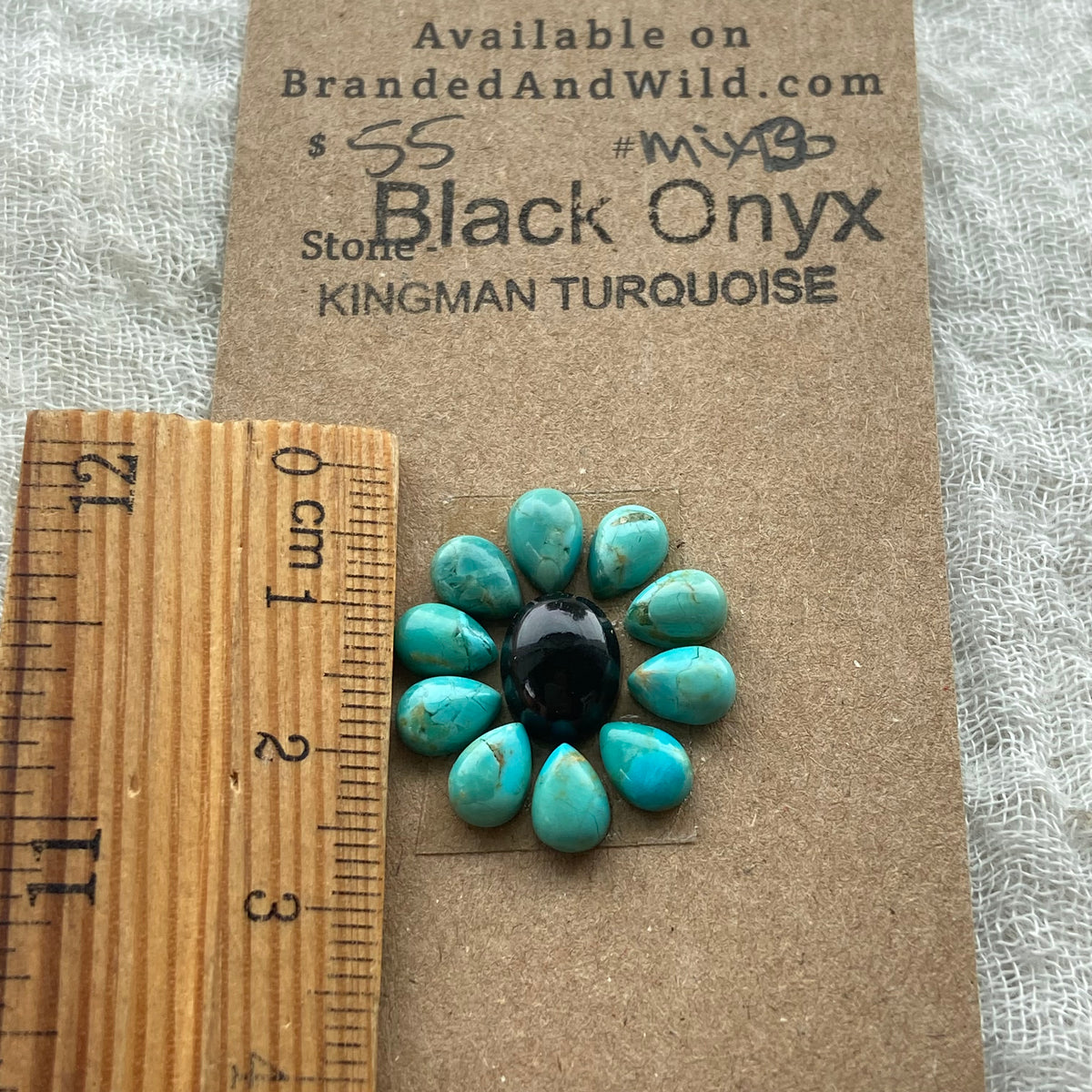 Kingman / Black Onyx Cabochon - Mix130