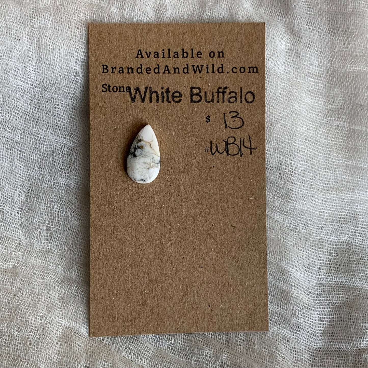 White Buffalo Cabochon - WB14