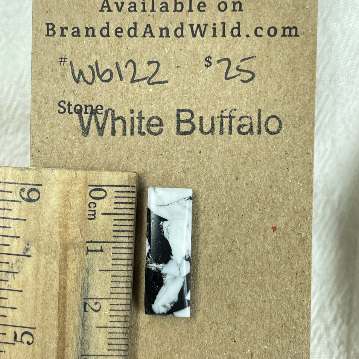 White Buffalo Cabochon - WB122 DF5E28E3-8005-4B5F-892D-5B22C0BCFC0C Brandedandwild.com