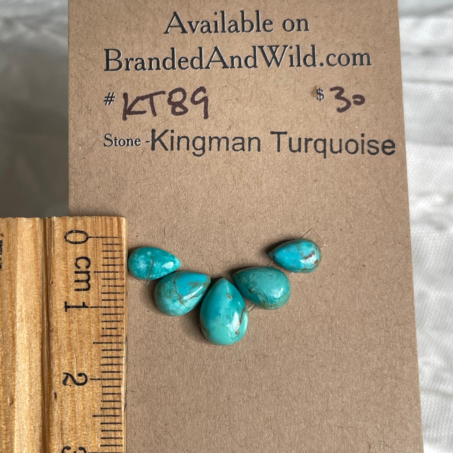 Kingman Turquoise Cabochon - KT89 DF6256CC-8DB5-4A5D-B5D5-2DF34A490299 Brandedandwild.com