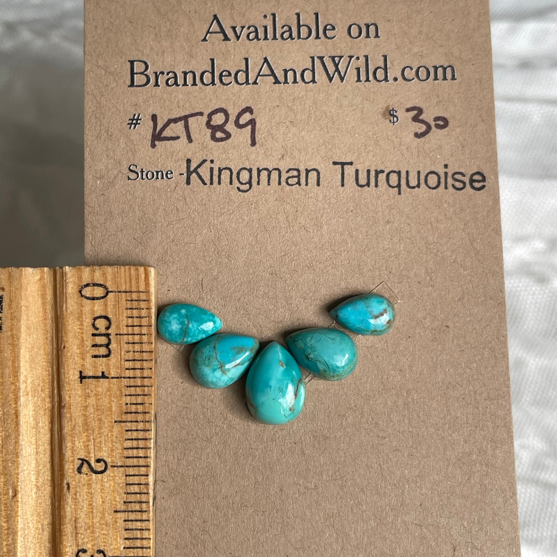 Kingman Turquoise Cabochon - KT89 DF6256CC-8DB5-4A5D-B5D5-2DF34A490299 Brandedandwild.com