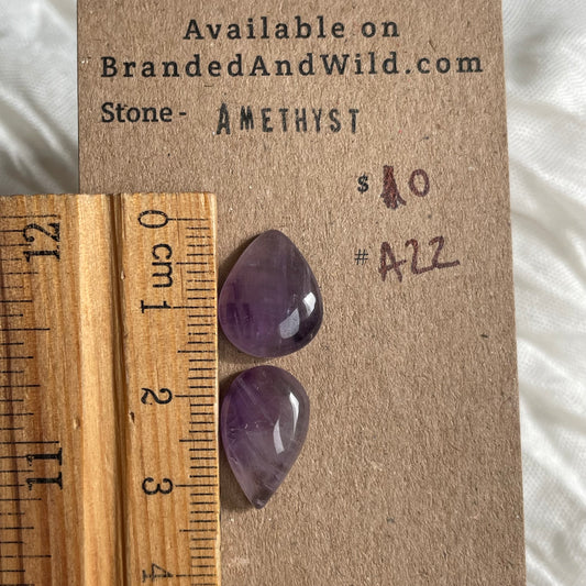 Amethyst Cabochon - A22 DF7BF369-592B-45A0-BF88-92FA262FA37A Brandedandwild.com