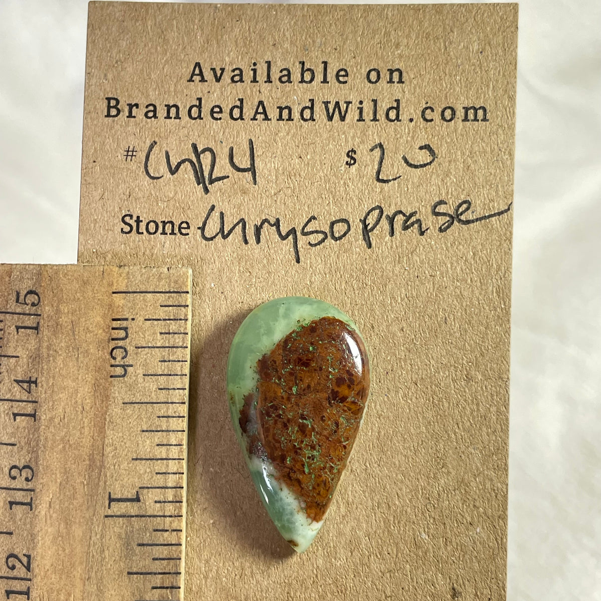 Chrysoprase Cabochon - CH124 DFB1D3D3-EA04-4A4B-969C-CF381C5A8AEC Brandedandwild.com