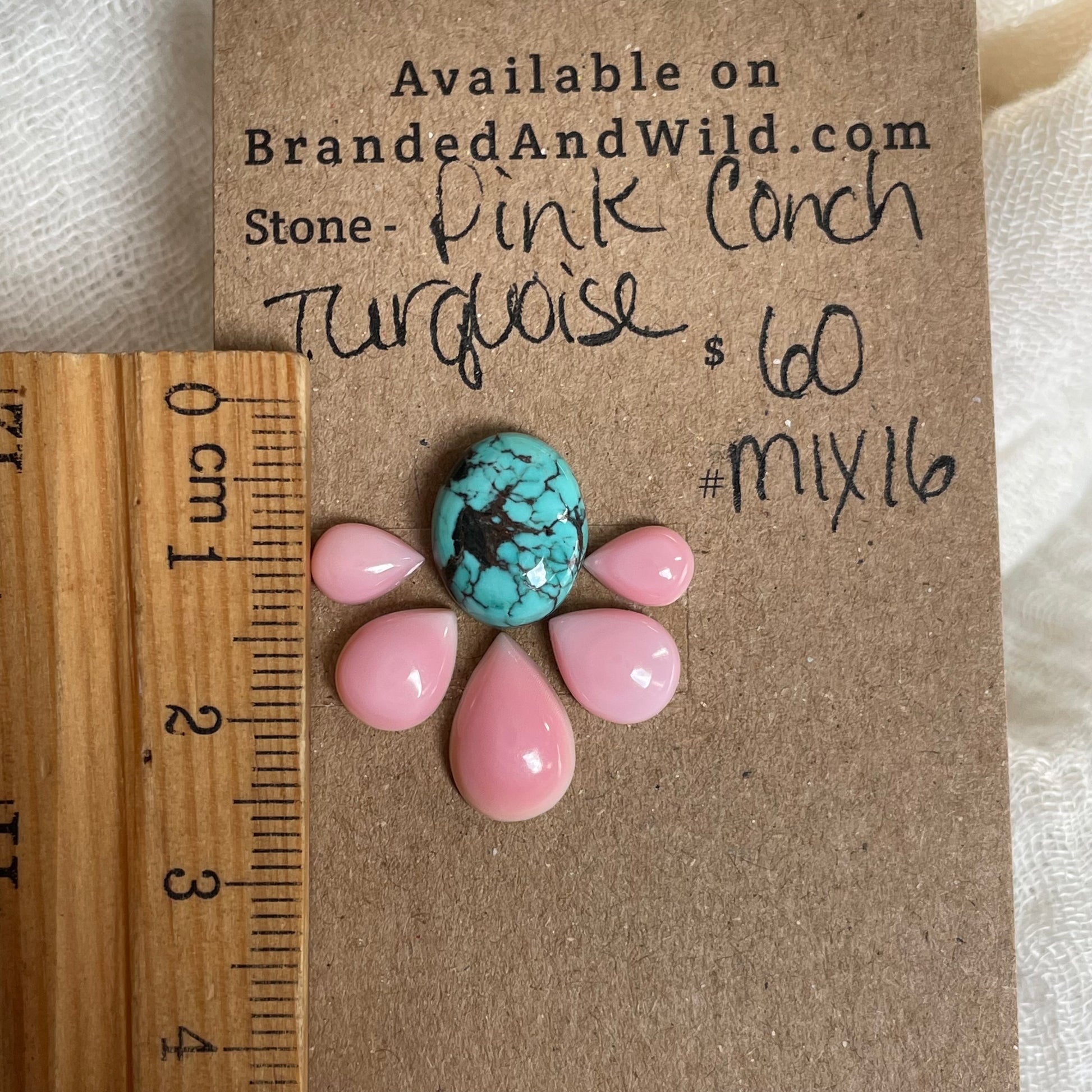 Turquoise / Pink Conch - Cabochon - Mix16 DFB819F4-4967-4F0C-B352-A9F2A5FEE28C Brandedandwild.com