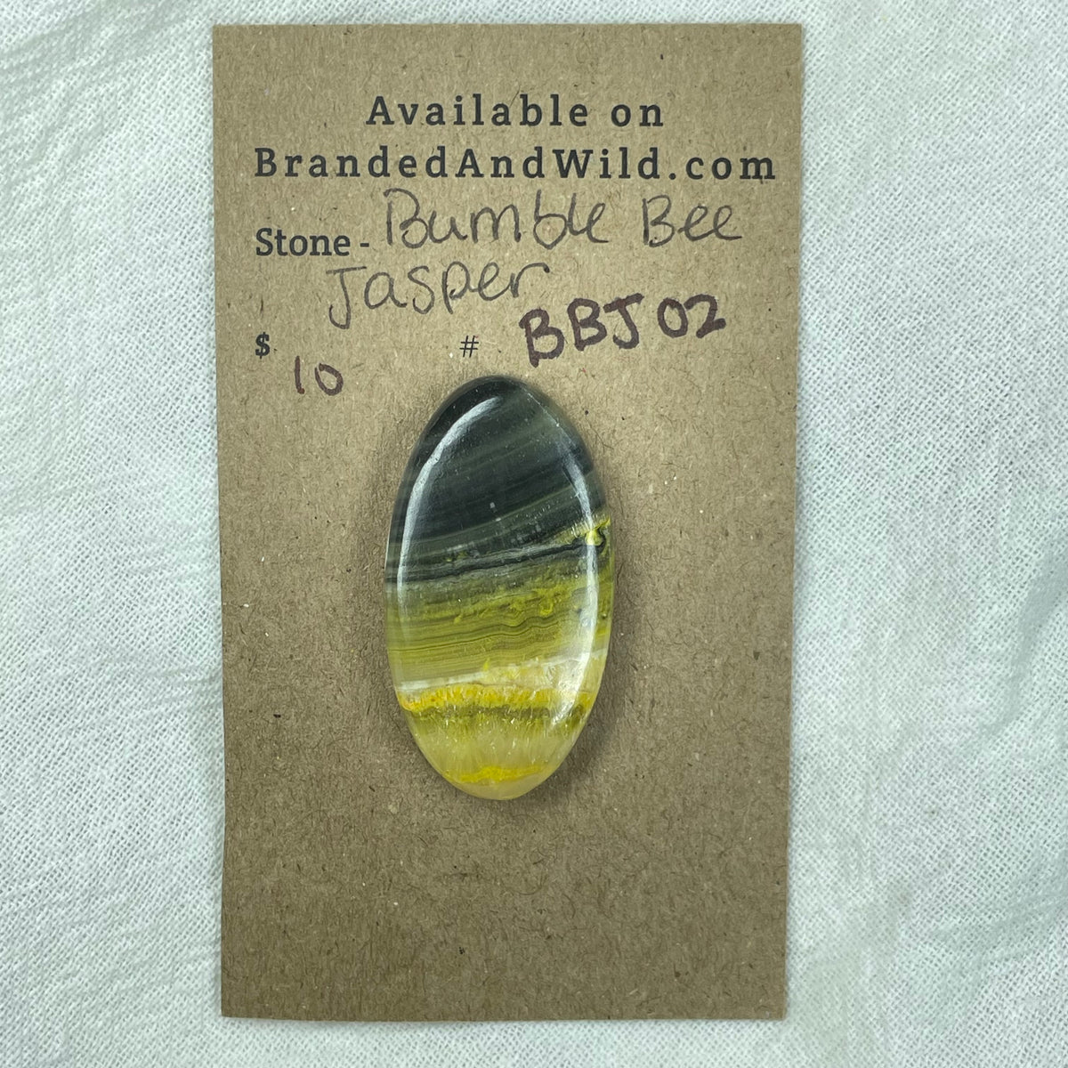Bumblebee Jasper Cabochon - BBJ02 DFE68D63-4203-4F81-8AF0-77CC71A2A58D Brandedandwild.com