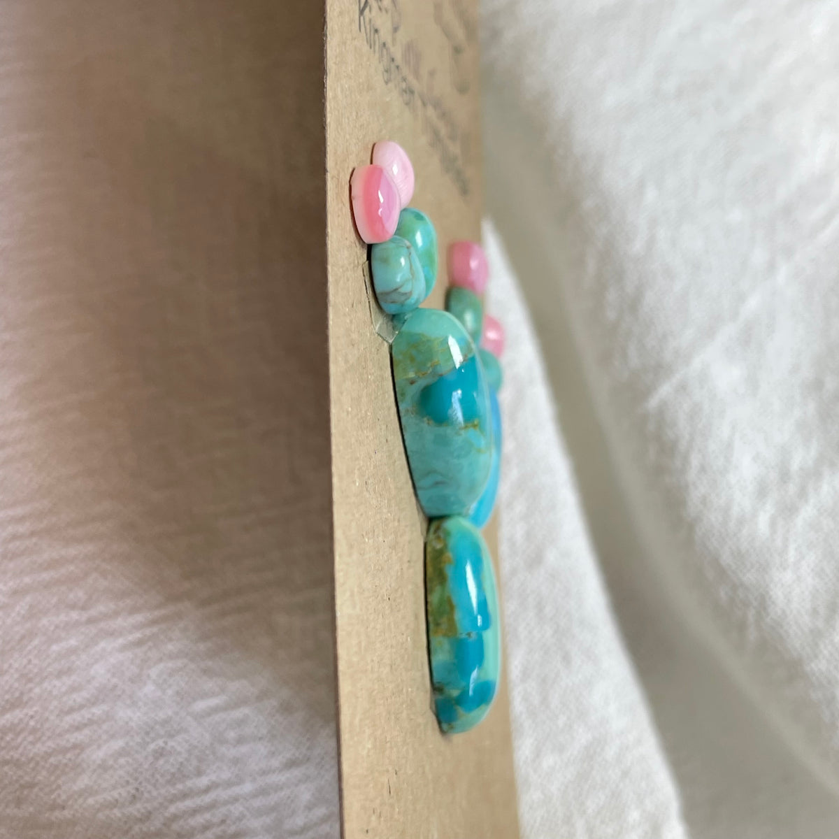Pink Conch / Kingman Turquoise Cabochon - PK11 E01DB6AA-8392-4336-A415-4A67BBE0AC52 Brandedandwild.com