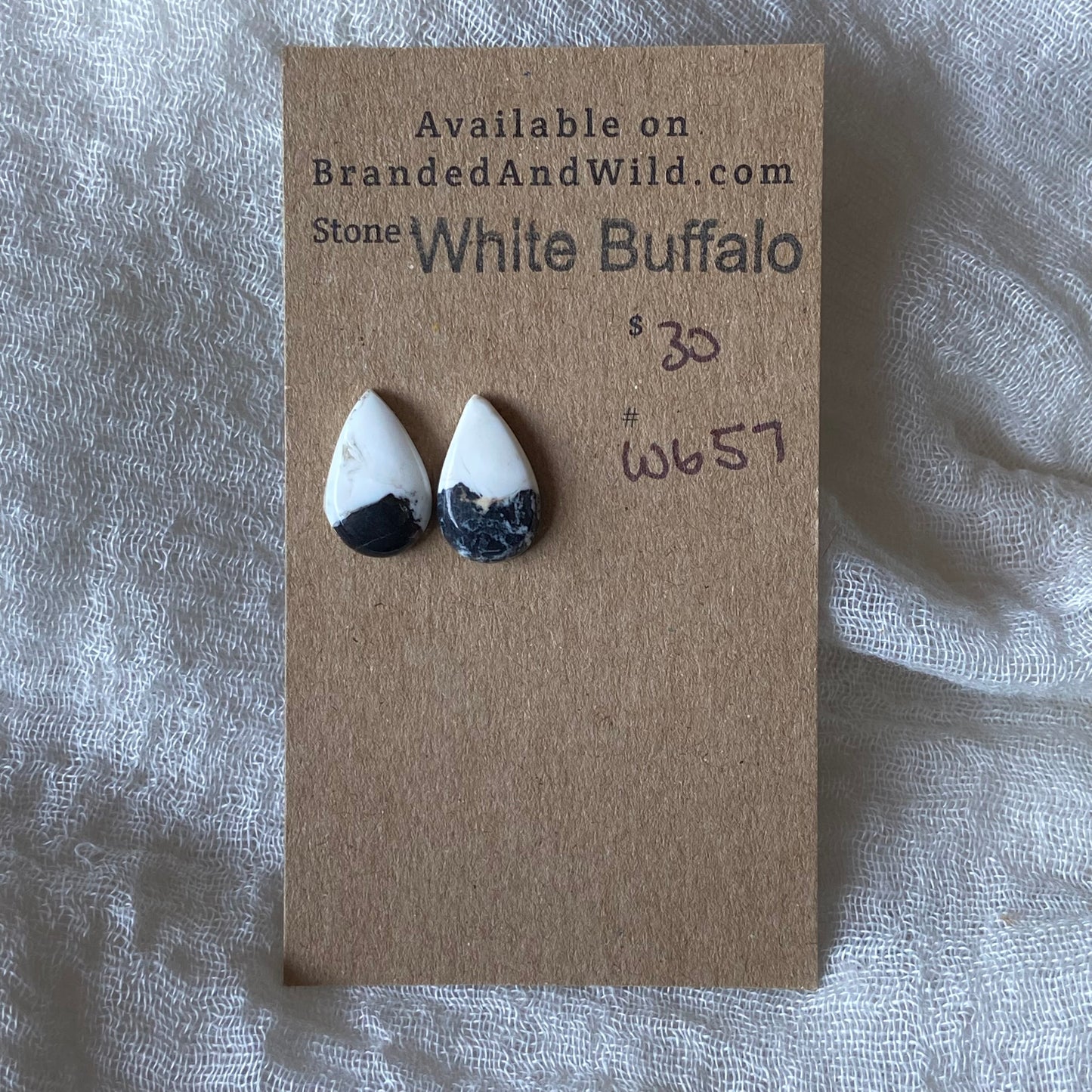 White Buffalo Cabochon - WB57