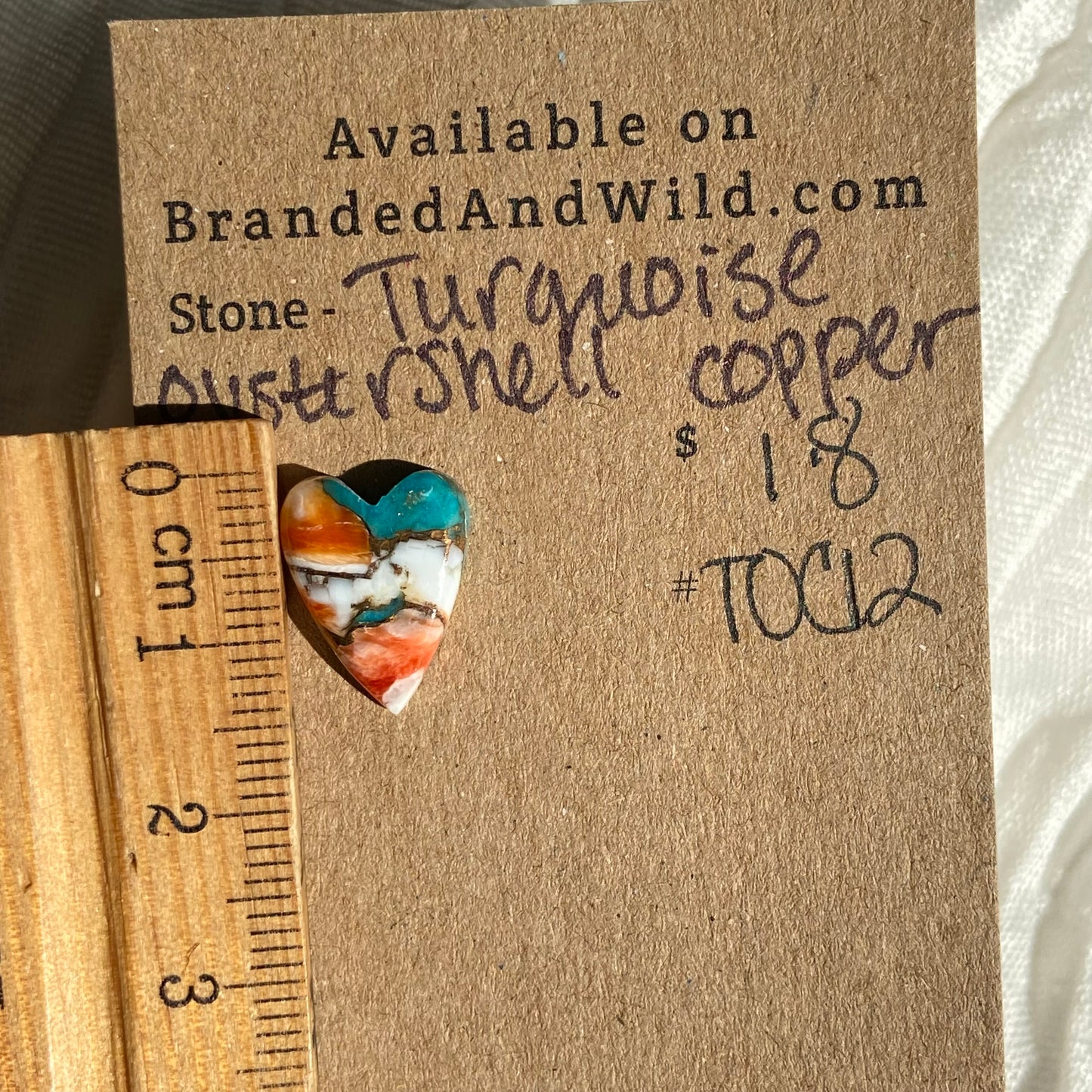 Turquoise, Oystershell, Copper Cabochon - TOC12 E04AB737-BC68-4C7F-9F93-92F13BA67ACE Brandedandwild.com