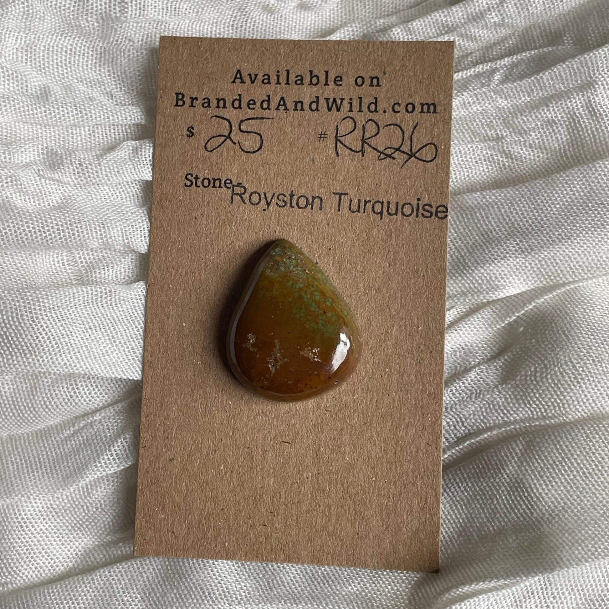 Royston Ribbon Turquoise Cabochon RR26 E04B320E-3BD2-47C8-B14E-B9A86218A6AD Brandedandwild.com