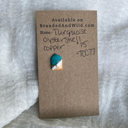Turquoise, Oystershell, Copper Cabochon - TOC77