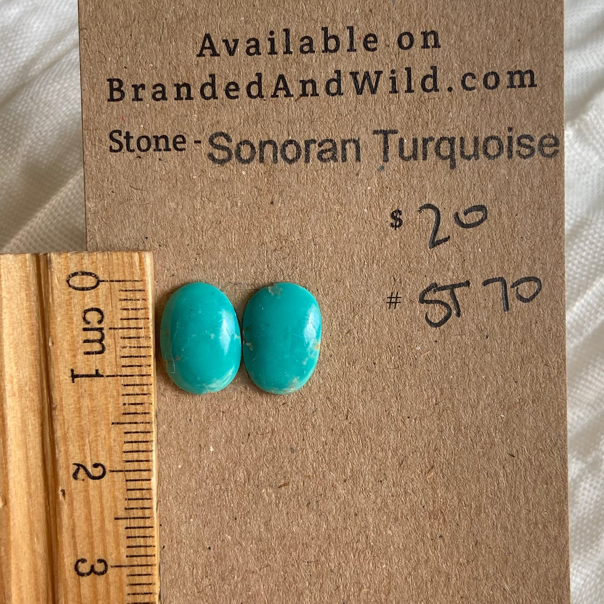 Sonoran Turquoise Cabochon - ST70 E082AC9D-5569-4B4E-8F4B-D8925EEC45AB Brandedandwild.com