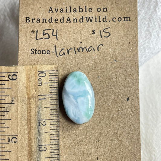 Larimar Cabochon - L54 E09265CD-2724-44B5-906A-30B071C9165B Brandedandwild.com