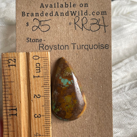 Royston Ribbon Turquoise Cabochon RR34 E0BC5CF2-8883-4BB5-B9E4-94B51756B6A8 Brandedandwild.com