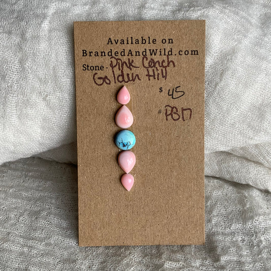 Pink Conch/Golden Hill Cabochon - PG17