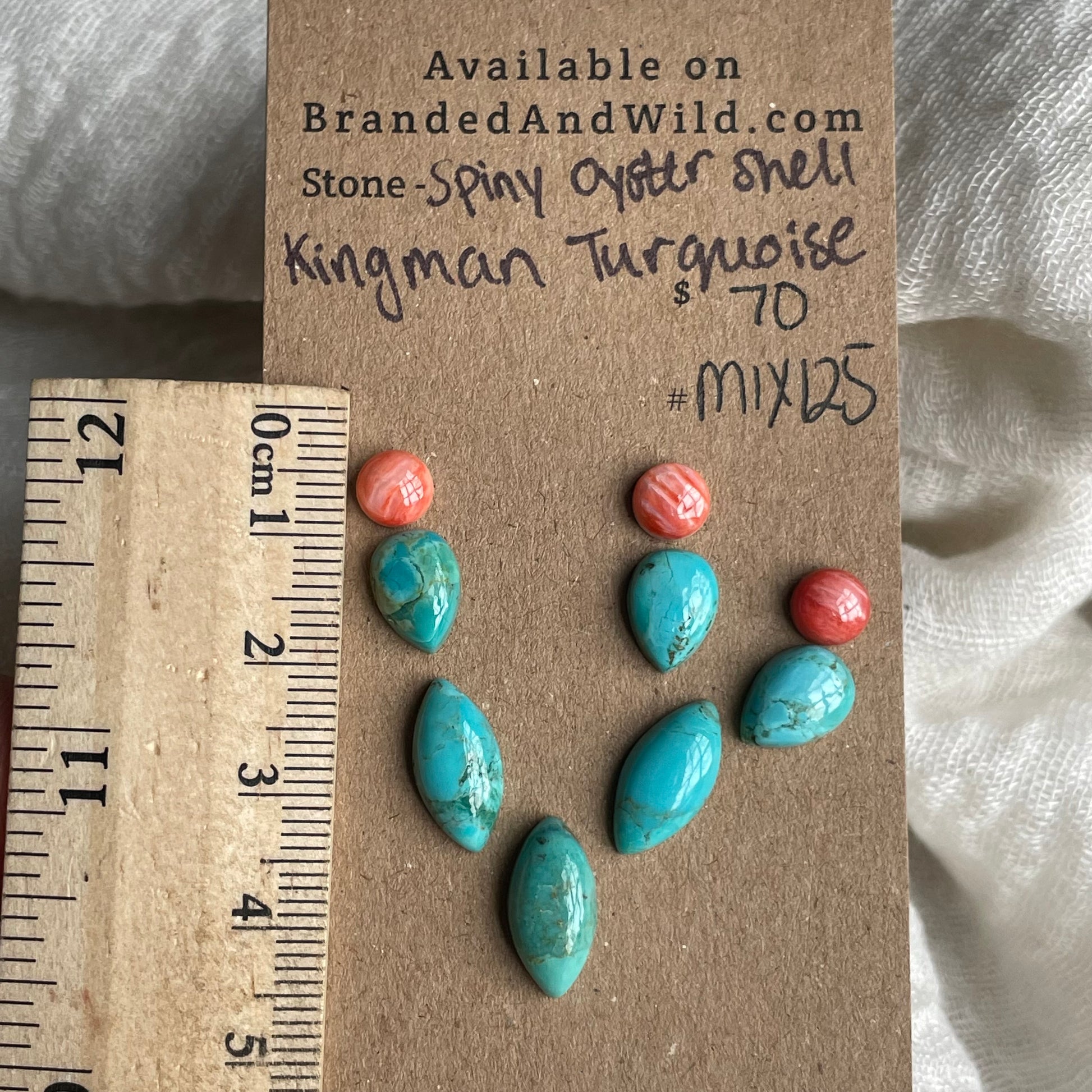Turquoise / Oyster Shell Cabochon - MIX125 E0CC0FB7-136B-4736-A900-1B5E706D4A62 Brandedandwild.com