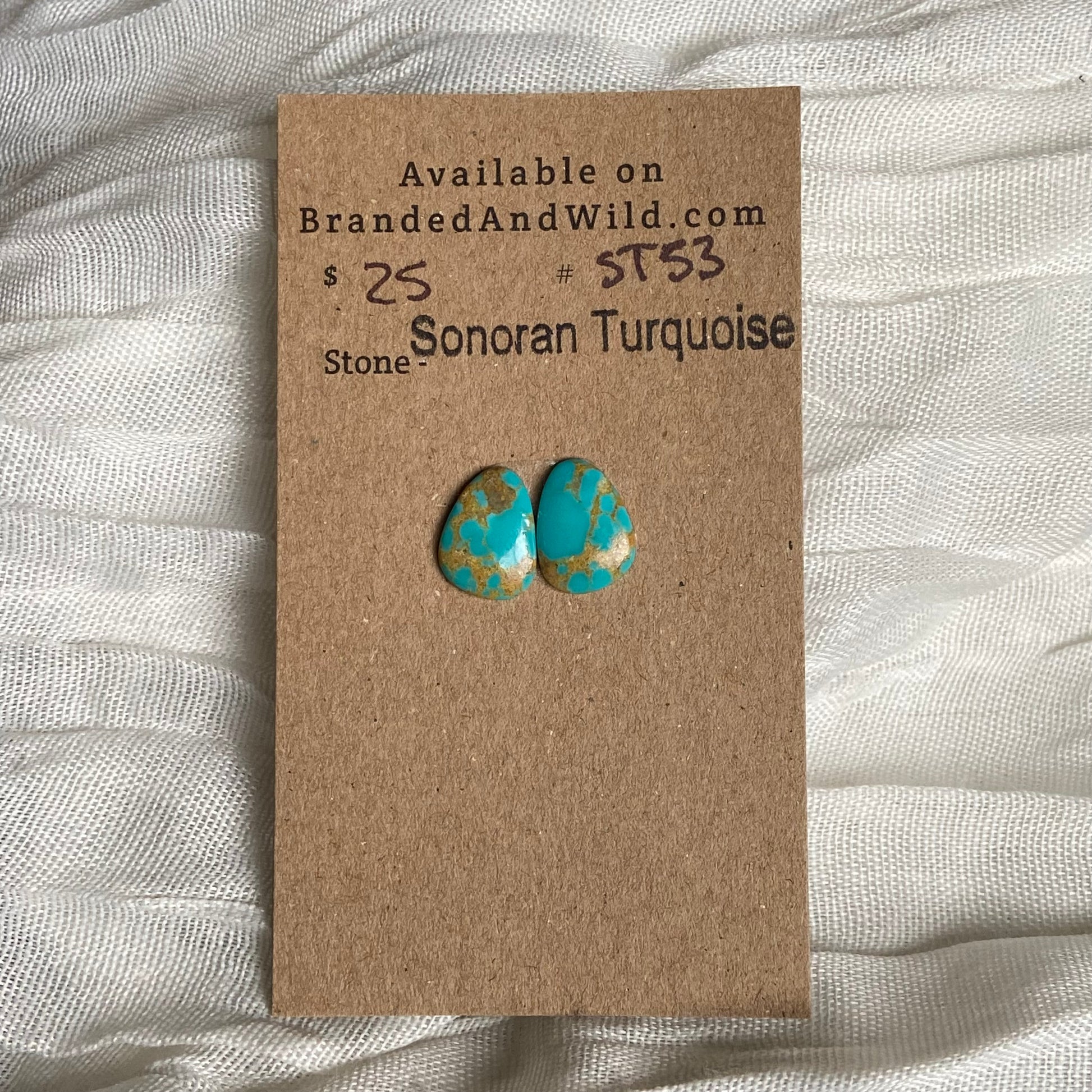 Sonoran Turquoise Cabochon - ST53 E0DAEB7E-F1F1-4EE6-BC27-A03A9A40A9B2 Brandedandwild.com