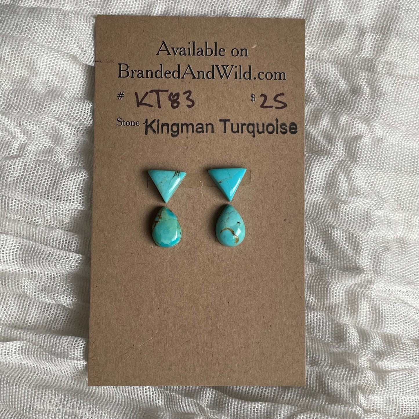 Kingman Turquoise Cabochon - KT83 E0E1C18A-5B5A-4AE3-B106-980839E582D0 Brandedandwild.com