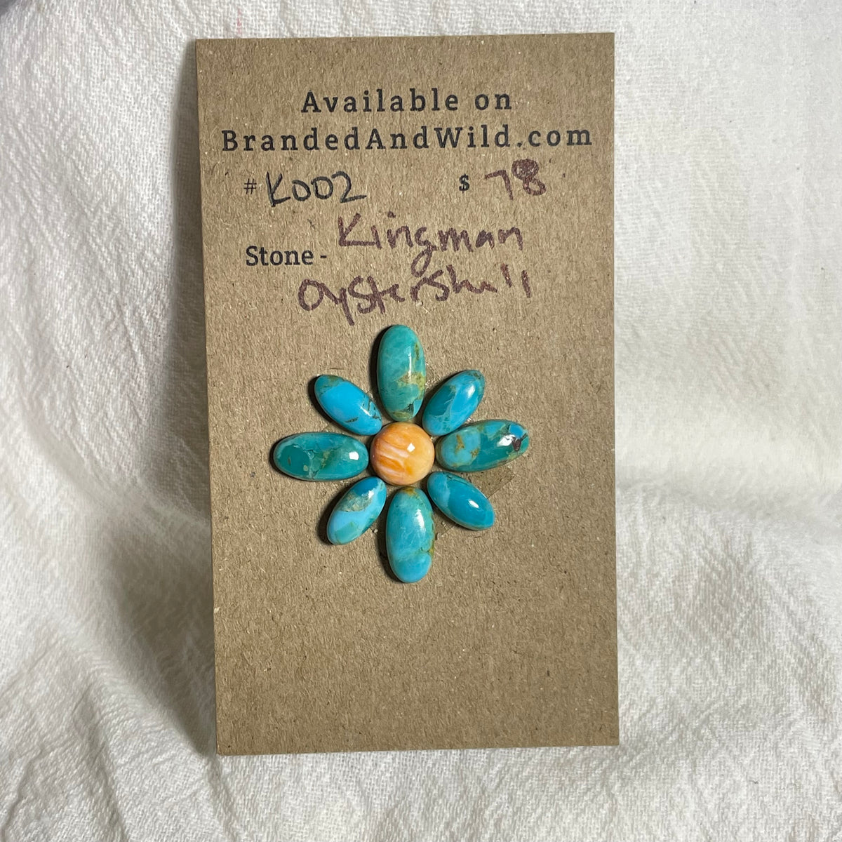 Kingman Turquoise / Oyster Shell Cabochon - KO02